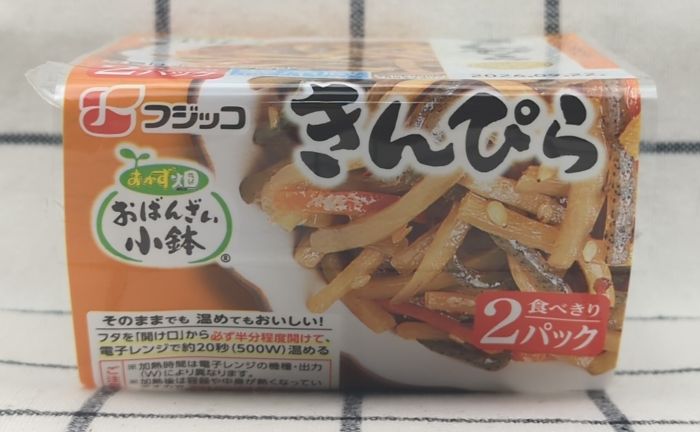 「おかず畑 おばんざい小鉢 きんぴら」のパッケージ側面1(商品ラベル)