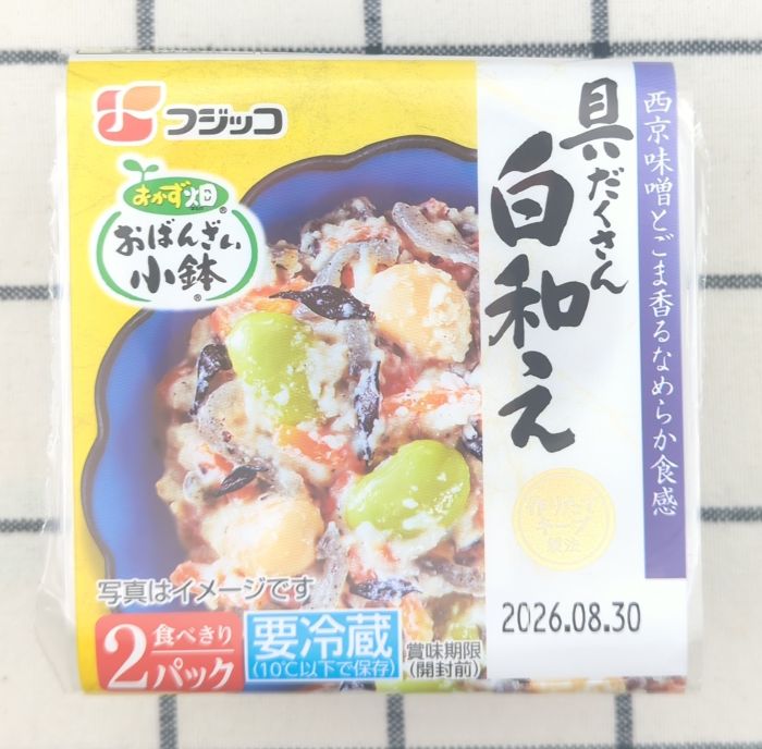 「おかず畑 おばんざい小鉢 白和え」のパッケージ上部(商品ラベル)